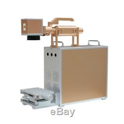 50W Portable Optical Fiber Laser Marking Machine Metal Engraving Printer 110V
