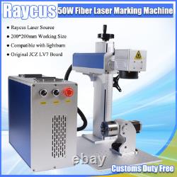 50W Raycus 200200mm Fiber Laser Marking Engraver Machine Compatible Lightburn