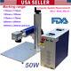 50w Raycus Fiber Laser Marking Engraving Engraver Machine And Rotary Axis Us Fda