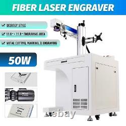50W Raycus Fiber Laser Marking Machine 11.8 x 11.8 For Metal Engraver Desktop