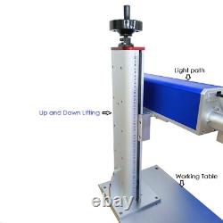 50W Raycus Fiber Laser Marking Machine 200x200mm Engraver with Rotary Chuck