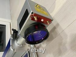 50W Raycus Fiber Laser Marking Machine 2 Lenses Rotary 125 Motorized Z US Stock