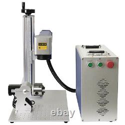 50W Raycus Fiber Laser Marking Machine 300300mm & 80mm Rotary Axis EzCad2