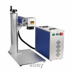 50W Raycus Fiber Laser Marking Machine 300300mm & 80mm Rotary Axis EzCad2