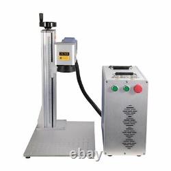 50W Raycus Fiber Laser Marking Machine 300300mm & 80mm Rotary Axis EzCad2