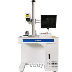 50W Raycus Fiber Laser Marking Machine Metal Engraving FDA CE 110+300mm Rotary