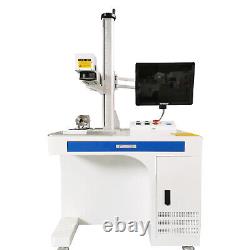 50W Raycus Fiber Laser Marking Machine Metal Engraving FDA CE 110+300mm Rotary