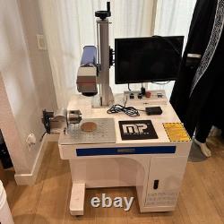 50W Raycus Fiber Laser Marking Machine SM-F50 with Rotary Axis (EZCad/Lightburn)