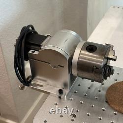 50W Raycus Fiber Laser Marking Machine SM-F50 with Rotary Axis (EZCad/Lightburn)