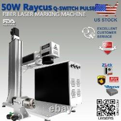 50W Raycus Fiber Laser Marking Machine ZBTK Silicon Mirrors High Speed Galvo