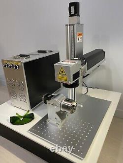 50W Raycus Fiber Laser Marking Machine ZBTK Silicon Mirrors High Speed Galvo