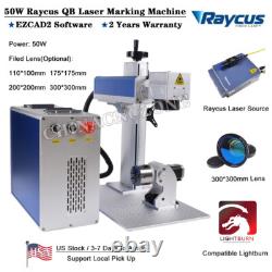 50W Raycus QB Fiber Laser Marking Machine Laser Engraver Support Light burn US