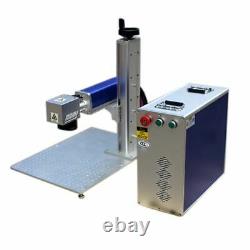 50W Split Fiber Laser Marking Engraver Raycus Laser & Rotary Axis for Ring Guns