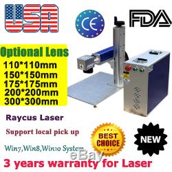 50W Split Fiber Laser Marking Engraving Engraver Machine Rotary Axis FDA CE
