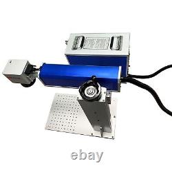50W Split Fiber Laser Marking Engraving Machine with Rotary Axis Raycus Laser