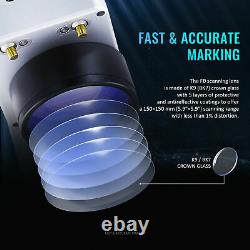 50 Watt Handheld Fiber Laser Marking Machine 5.9x5.9 Metal Marker Engraver
