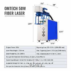 50 Watt Handheld Fiber Laser Marking Machine 5.9x5.9 Metal Marker Engraver