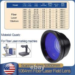 50mm Quartz Field Lens M85 F-theta Scan For 60-300W Fiber Laser Marking Machine