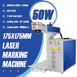 50w Fiber Laser Marking Engraving 175X175MM EzCad2 Raycus & Rotary Axis US
