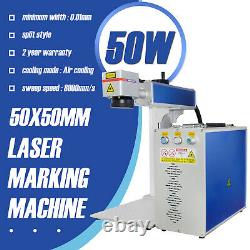 50w Fiber Laser Marking Machine Engraving EzCad2 1.9X1.9 EZCAD2 & Rotary Axis