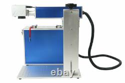 50w Fiber laser marking machine engraving Focus & Rotary Axis 2years warranty