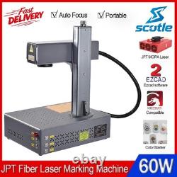 60W 100W 200W Auto Focus JPT Mopa Portable Fiber Laser Marking Machine Engraver