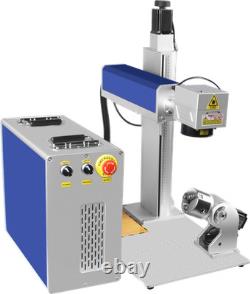 60W Auto Focus JPT Mopa M7 Fiber Laser Marking Machine With Steel Color Marking