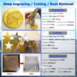 60W Auto Focus JPT Mopa M7 Fiber Laser Marking Machine With Steel Color Marking