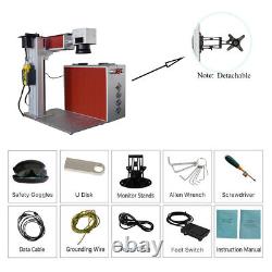 60W Autofocus Fiber Laser 300x300mm JPT M7 Mopa Engraving Marking Color Marker