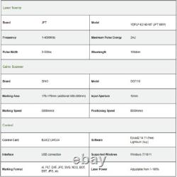 60W JPT E2 M7 Fiber Laser Marking Machine for Metal Steel Color Marking US Shi