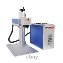 60W JPT E2 Mopa Fiber Laser Marking Machine Laser Engraver & Rotary Axis DE