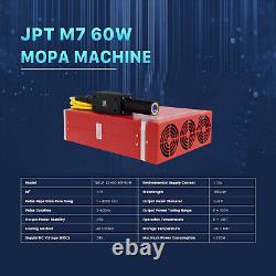 60W JPT M7 12x12 Fiber Laser Engraver MOPA Metal Color Marking & Rotary Axis