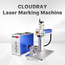 60W JPT M7 200200 & 300300 mm Fiber Laser Marking Machine With D80 Rotary Axis