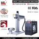 60w Jpt M7 Fiber Laser Marking Machine F254&f430 Two Lens With Rotary Axis