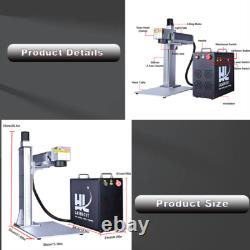 60W JPT M7 Fiber Laser Marking Machine F254&F430 Two Lens with Rotary Axis