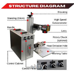 60W JPT M7 MOPA Fiber Laser Marking Machine Laser Engraver LightBurn EZCAD