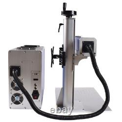 60W JPT M7 Mopa Fiber Laser Marking 300300mm Rotary axis 120W Fume Extractor