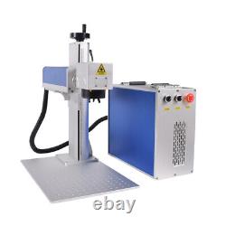 60W JPT M7 Mopa Fiber Laser Marking 300300mm Rotary axis 120W Fume Extractor