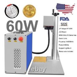 60W JPT M7 Mopa Fiber Laser Marking Machine Mteal Laser Engraving & Rotary Axis
