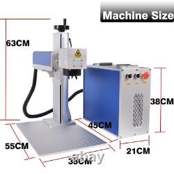 60W JPT M7 Mopa Fiber Laser Marking Rotary Machine For Gold Jewellery 175175mm