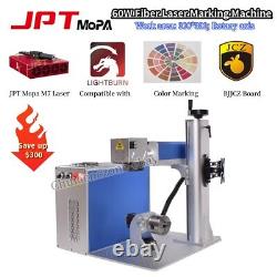 60W JPT M7 Mopa Fiber Laser Marking Rotary axis Ezcad Double Len Color Mark US