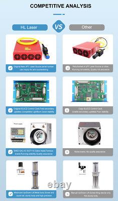 60W JPT MOPA M7 Fiber Laser Engrave Machine with 175x175mm 300x300mm Lens Rotary
