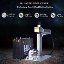 60W JPT MOPA M7 Fiber Laser Engrave Machine with 175x175mm 300x300mm Lens Rotary