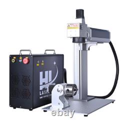 60W JPT MOPA M7 Fiber Laser Engrave Machine with 175x175mm 300x300mm Lens Rotary