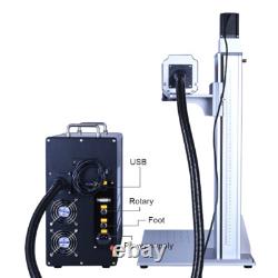 60W JPT MOPA M7 Fiber Laser Engrave Machine with 175x175mm 300x300mm Lens Rotary