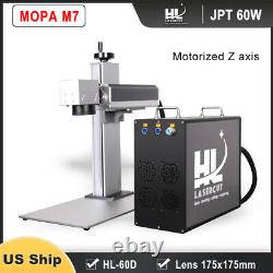 60W JPT MOPA M7 Fiber Laser Marking Machine 175X175 Lens with Motorized Z-Axis