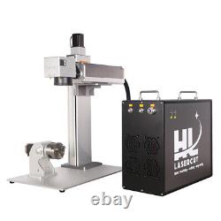 60W JPT MOPA M7 Fiber Laser Marking Machine 300X300mm Lens with Rotary Axis