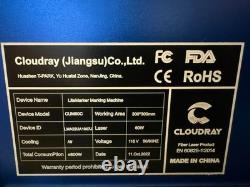 60W JPT Mopa Fiber Laser Engraver Color Marking 300x300mm+Rotary Axis CUM60C