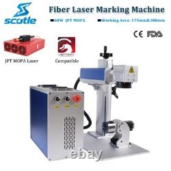 60W JPT Mopa Fiber Laser Marking Machine Metal Steel Marker Engraving & Rotary