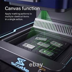60W JPT Mopa Fiber Laser Marking Machine With Enclosed Cover Built-in Camera